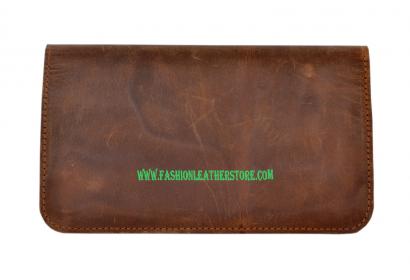 Handmade Genuine Leather New Antique Design Bifold Passport Holder Wallet